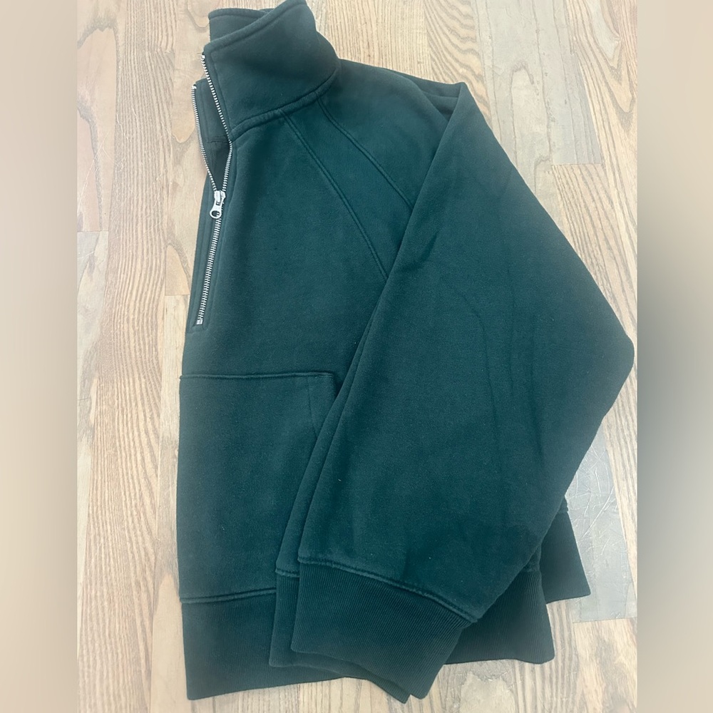 GAP Relaxed Fit Dark Green 1/2 Zip-Up Sweater - Picture 5 of 6